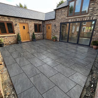 Rassa Black Porcelain 60x90cm Anti Slip Outdoor Parking Garden Matt Tiles