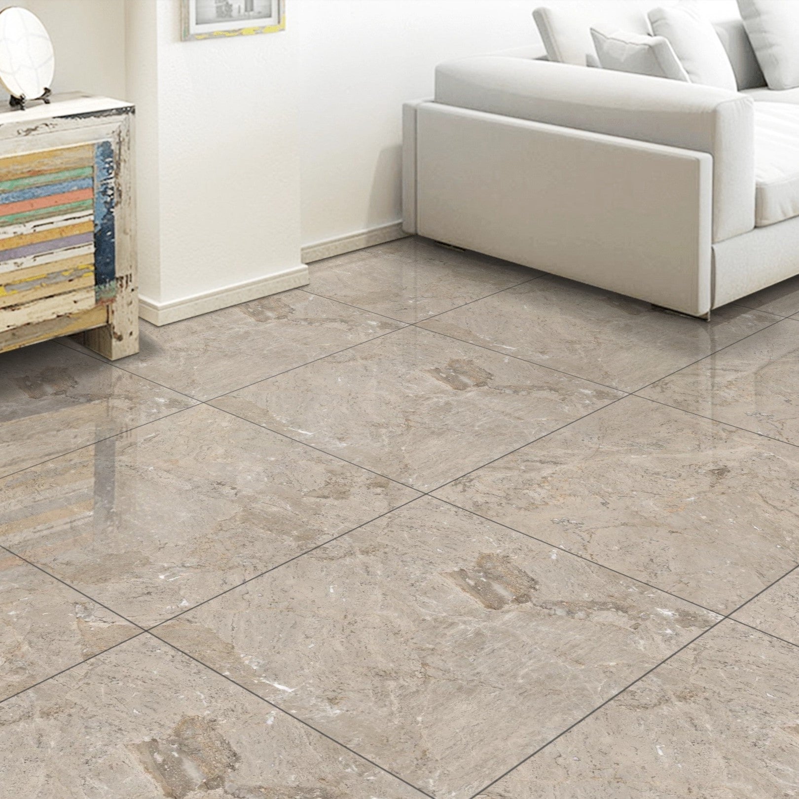 Misty Dream Grey Porcelain 60x60cm Wall And Floor Tile