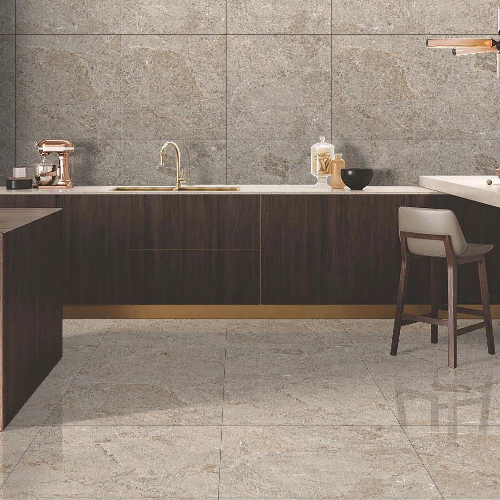 Misty Dream Grey Porcelain 60x60cm Wall And Floor Tile