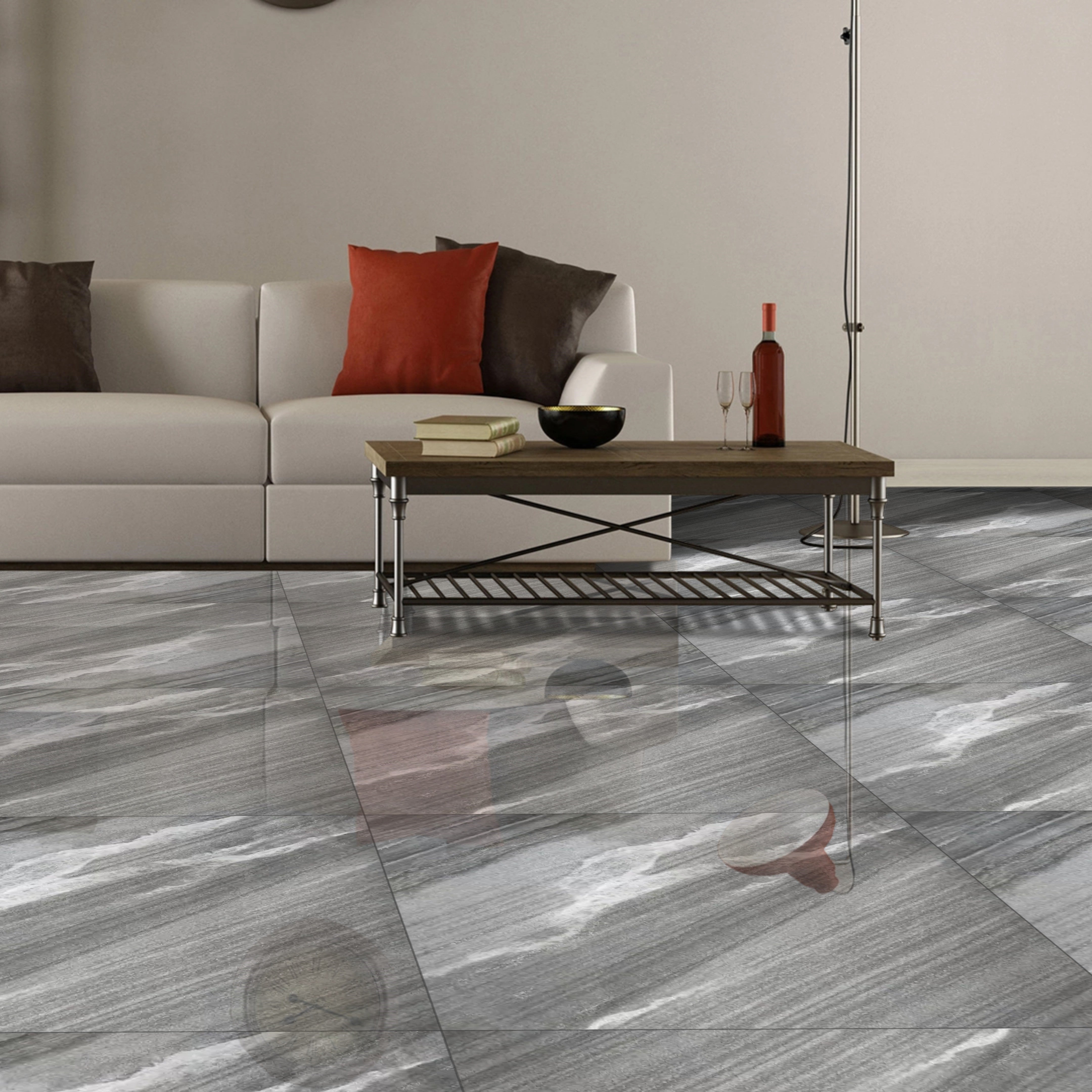 Silver Dots Tiles 60x60cm Polished Porcelain Tiles