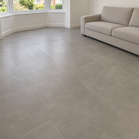 Slate Ash Grey Concrete Effect Porcelain 60x60cm Wall And Floor Tile