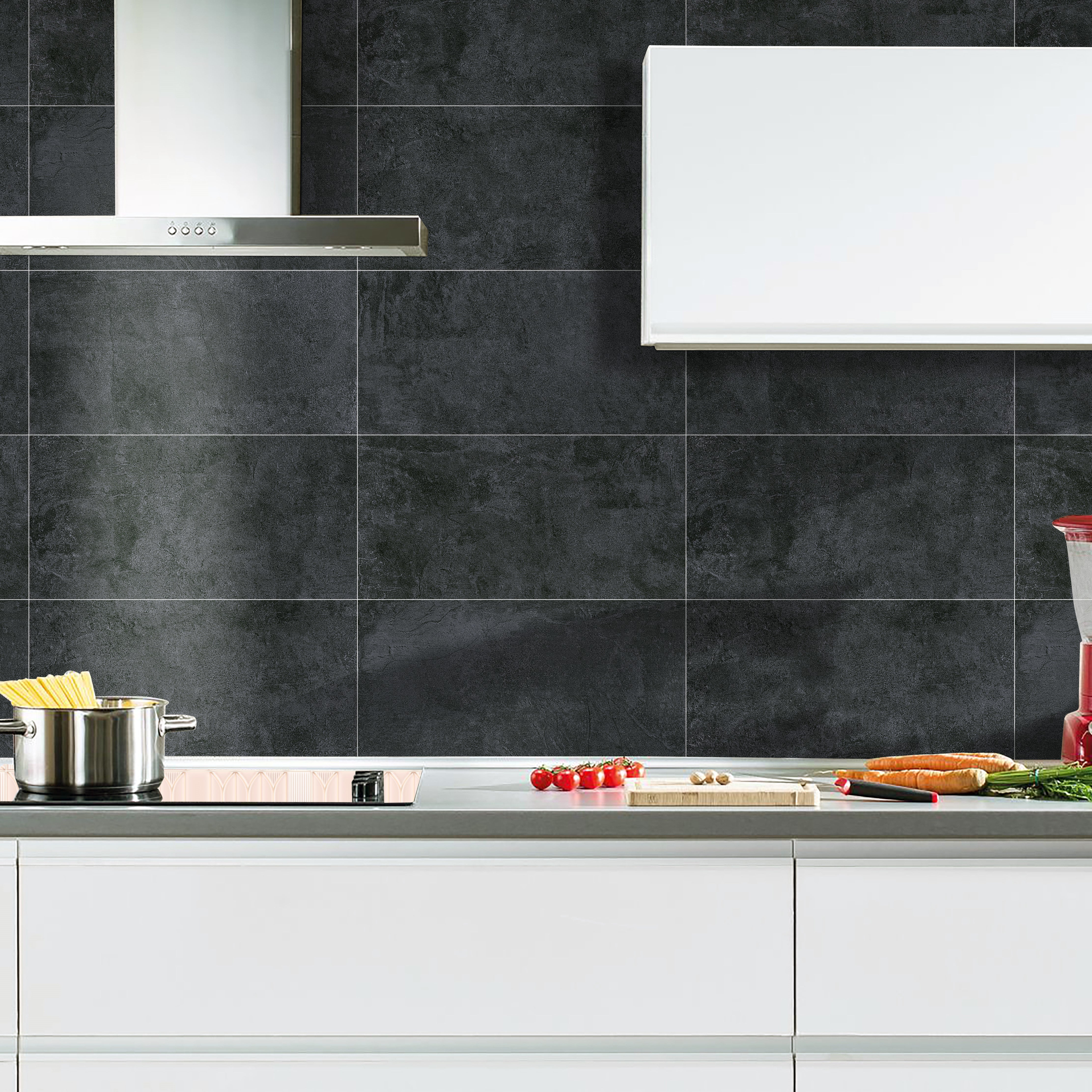 Slate Anthracite Matt Ceramic 30X60cm Bathroom Kitchen Ceramic Wall Tile