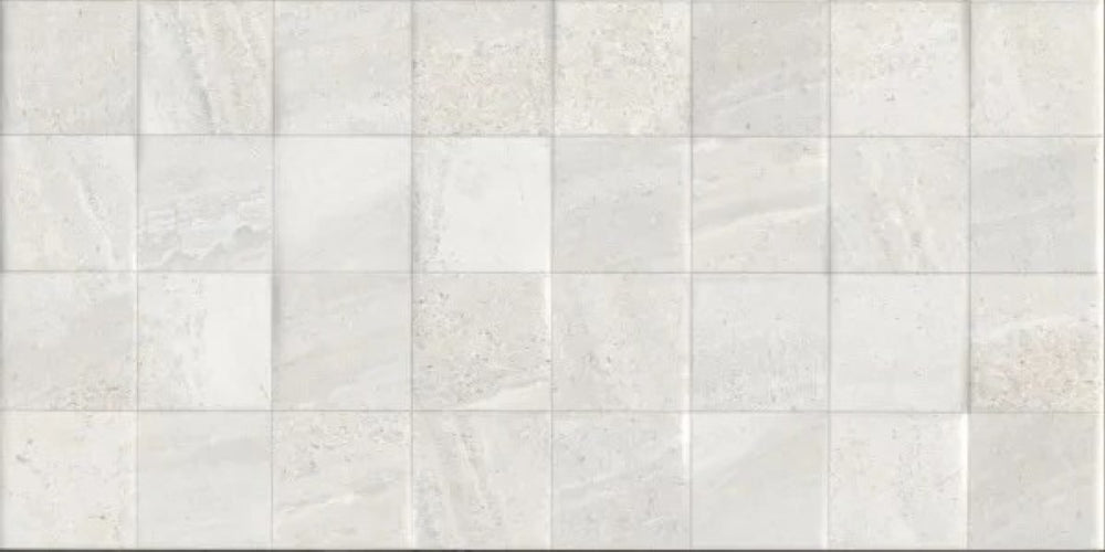 Suva White Mozaik Matt Patchwork Ceramic 25x40cm Wall Tiles