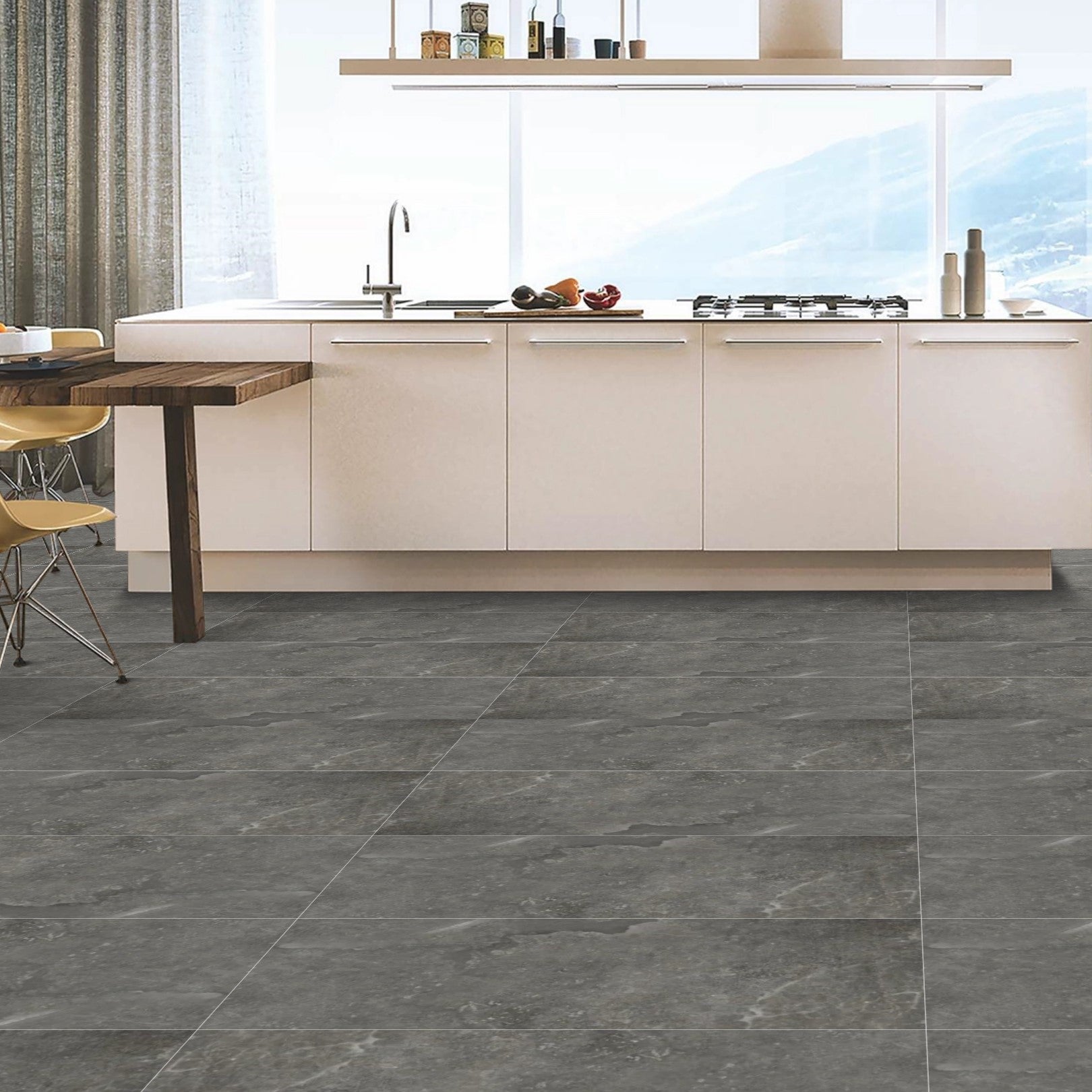 Ash Grey tiles 59.5x120cm Matt Porcelain Tiles