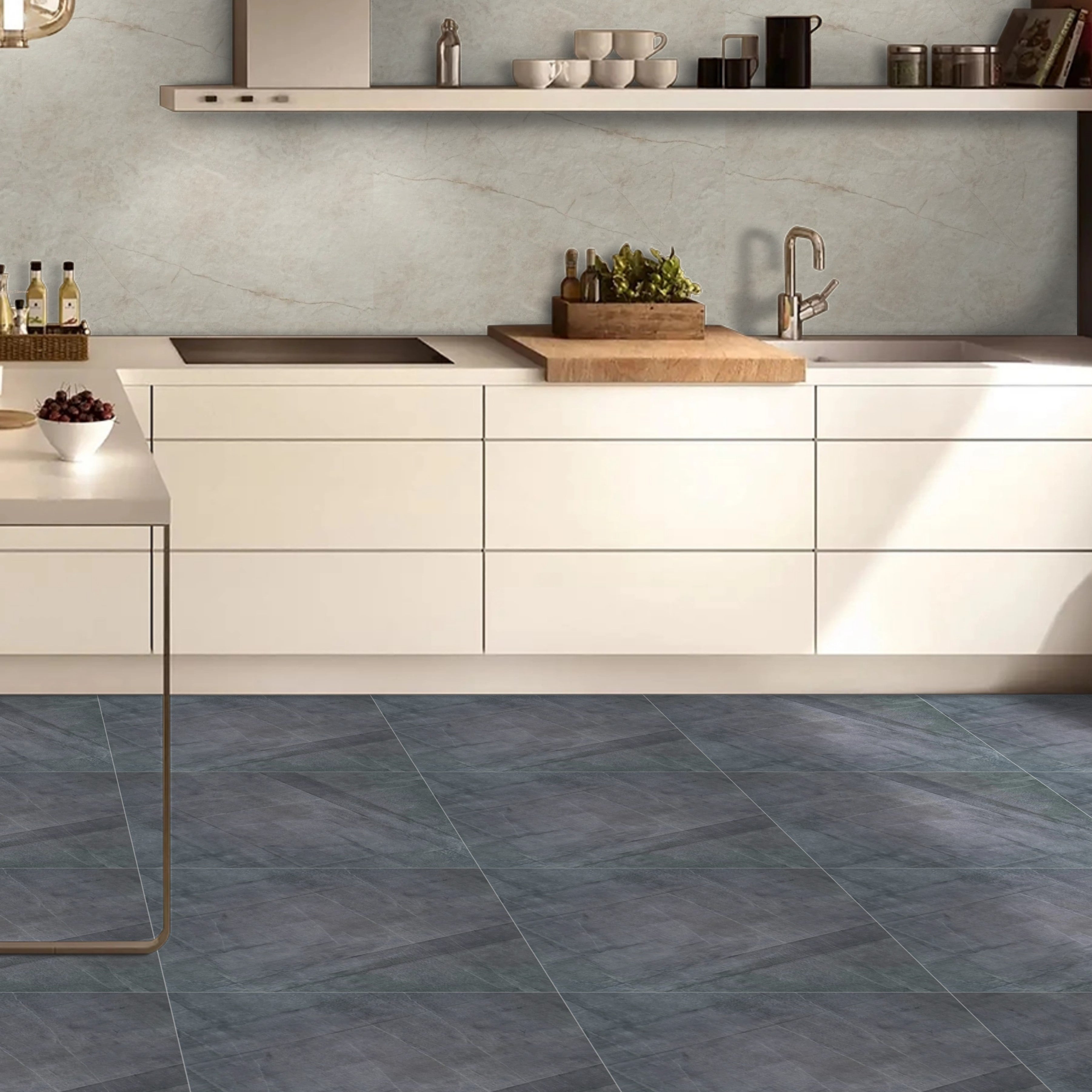 Shadow Silk Grey Textured Porcelain 60X60cm Wall Floor Tiles