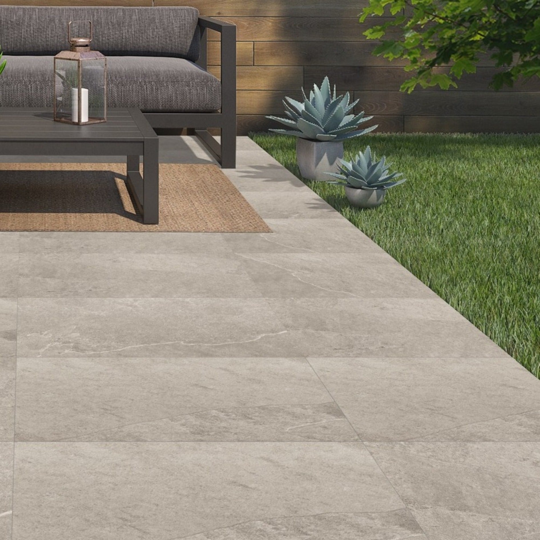 Thunderstone Grey Porcelain 60x90cm Anti Slip Outdoor Parking Garden Matt Tiles