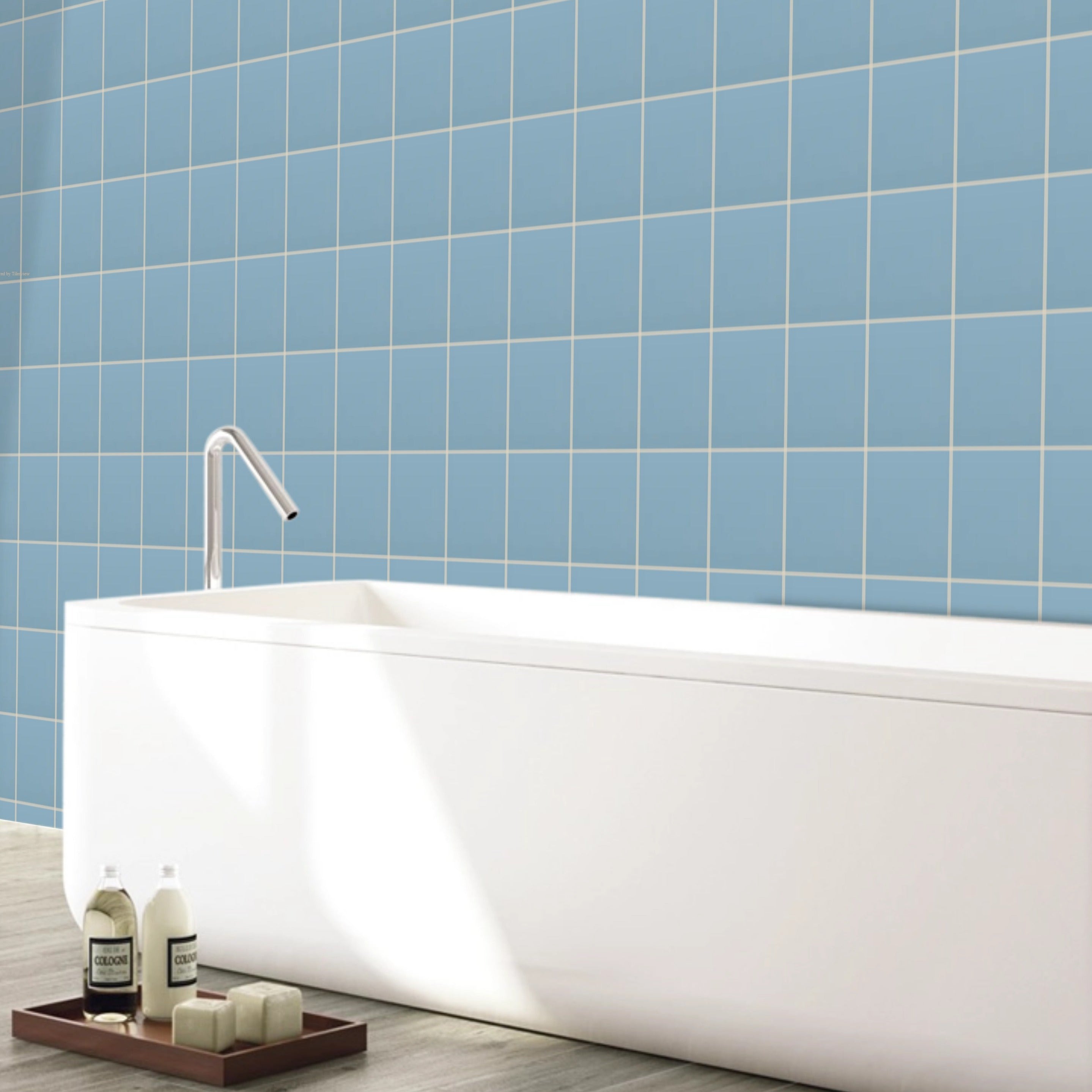 Ultimate Blue Salt Gloss Ceramic Wall Tile 15x15cm