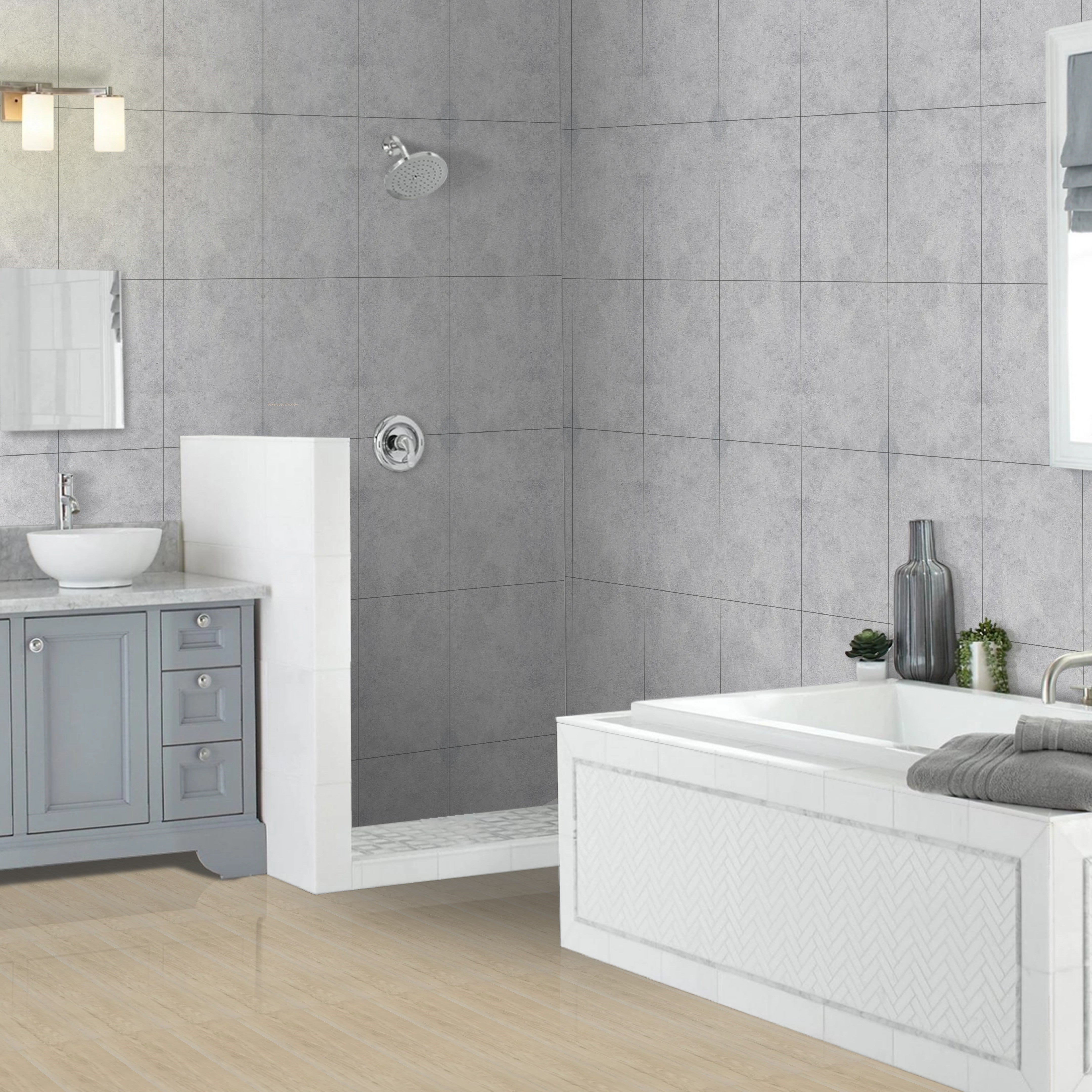 Blight White Marble Gloss Ceramic Wall Tile 25x40cm