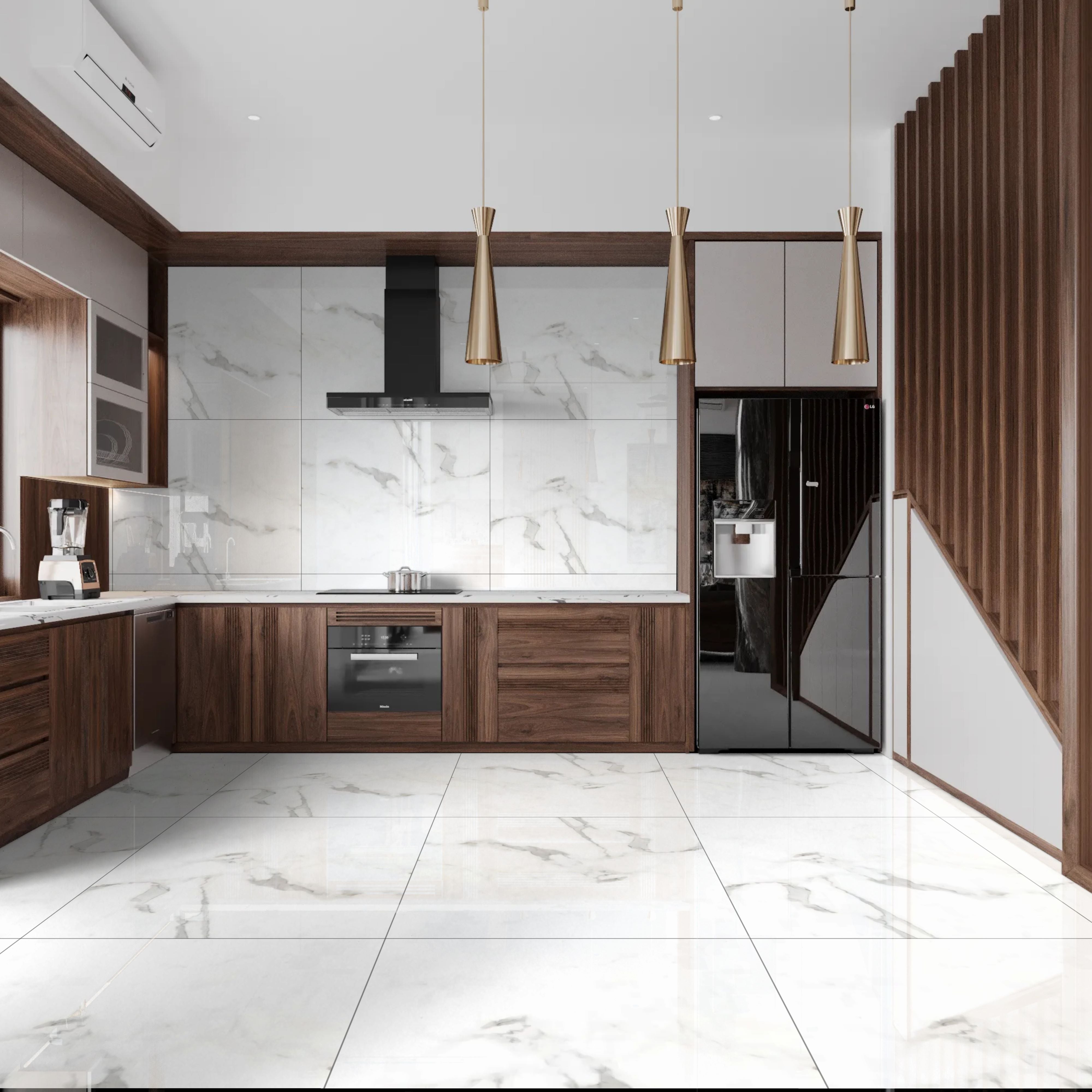 Gleam Calacuta White Marble Polished Porcelain Rectified Wall Floor Tile 60x60cm