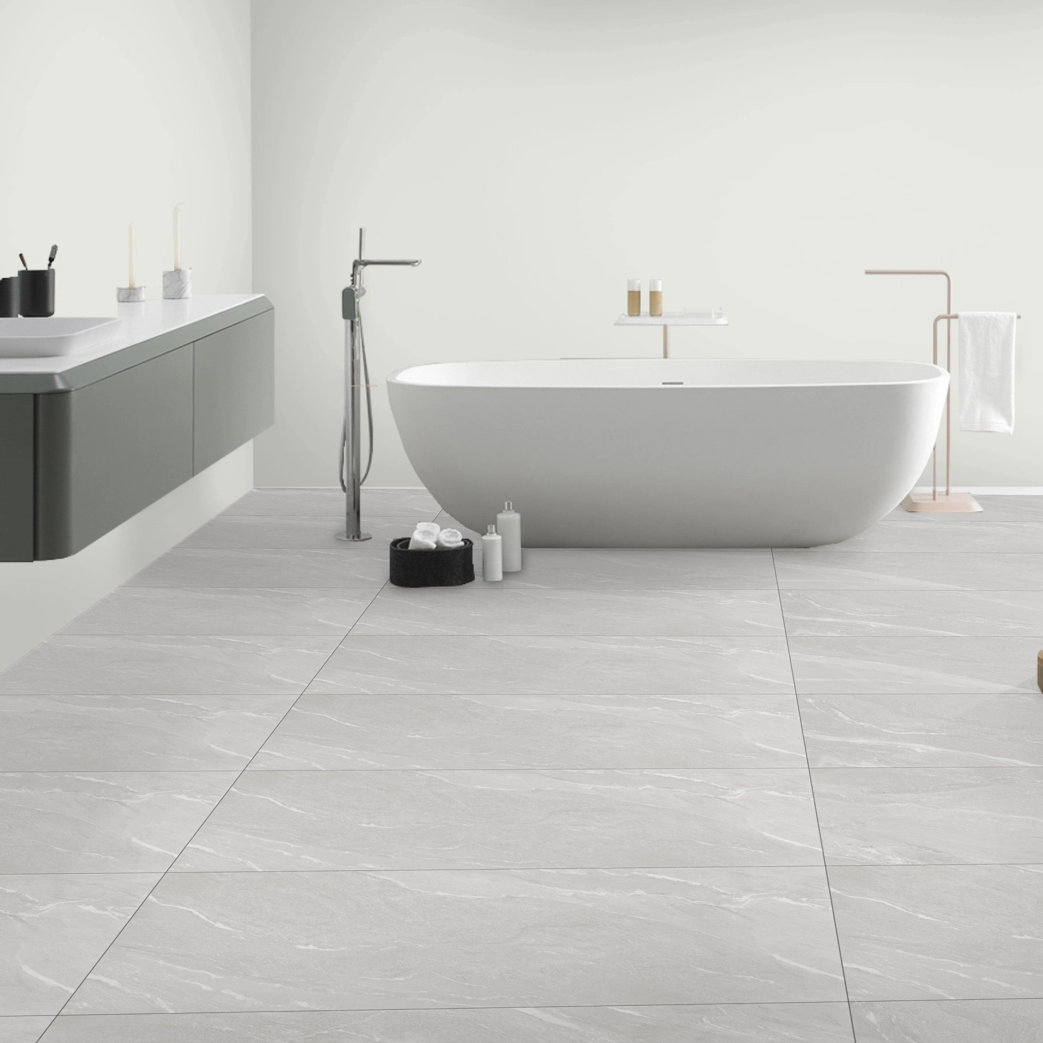 Yorkshire Bianco Matt Porcelain 60x120cm Wall and Floor Tiles