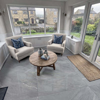 Yorkshire Grey Gloss Porcelain 60x120cm Wall and Floor Tiles