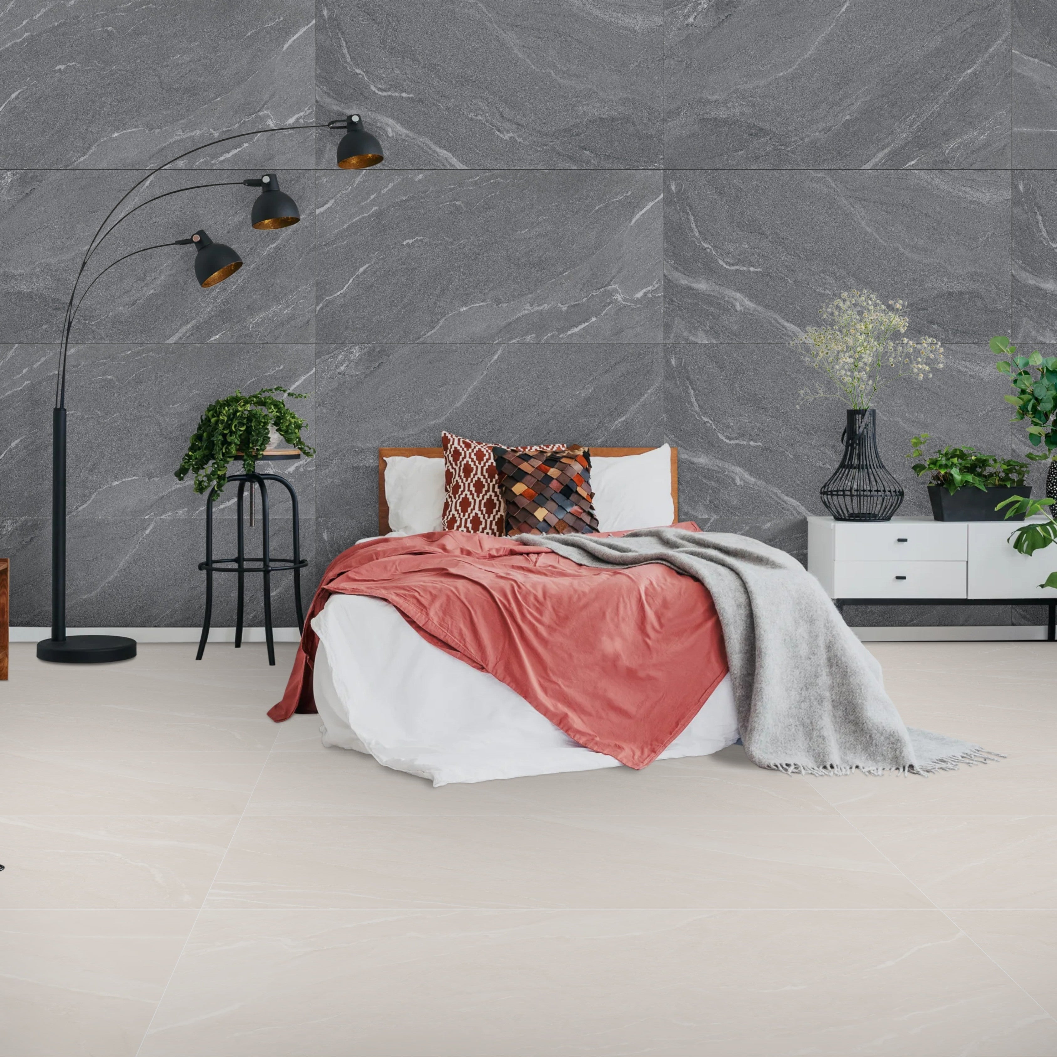 Yorkshire Nero Gloss Porcelain 60x120cm Wall and Floor Tiles