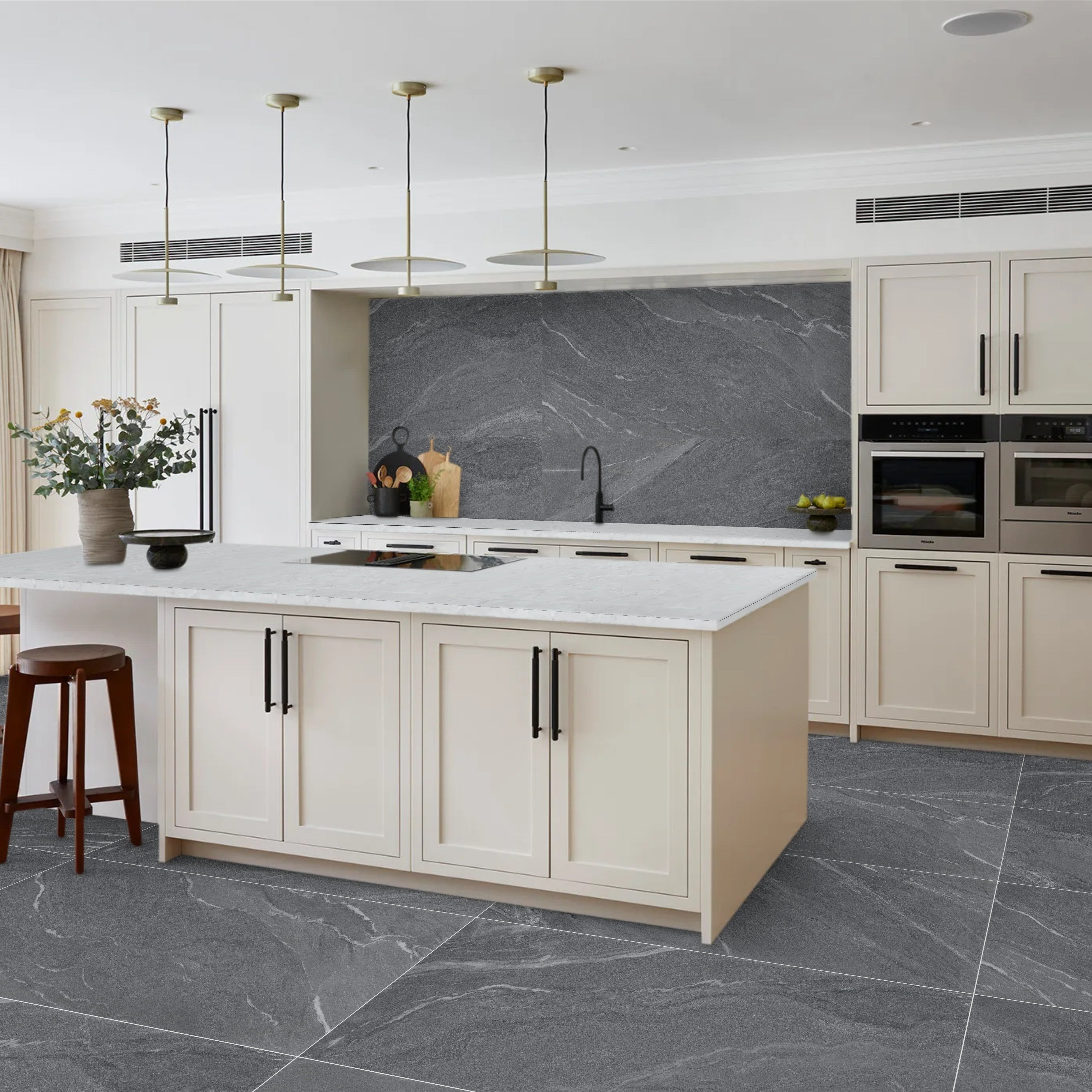 Yorkshire Nero Gloss Porcelain 60x120cm Wall and Floor Tiles