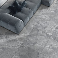 Enigma Grey Porcelain Gloss 60x60cm Wall And Floor Tiles