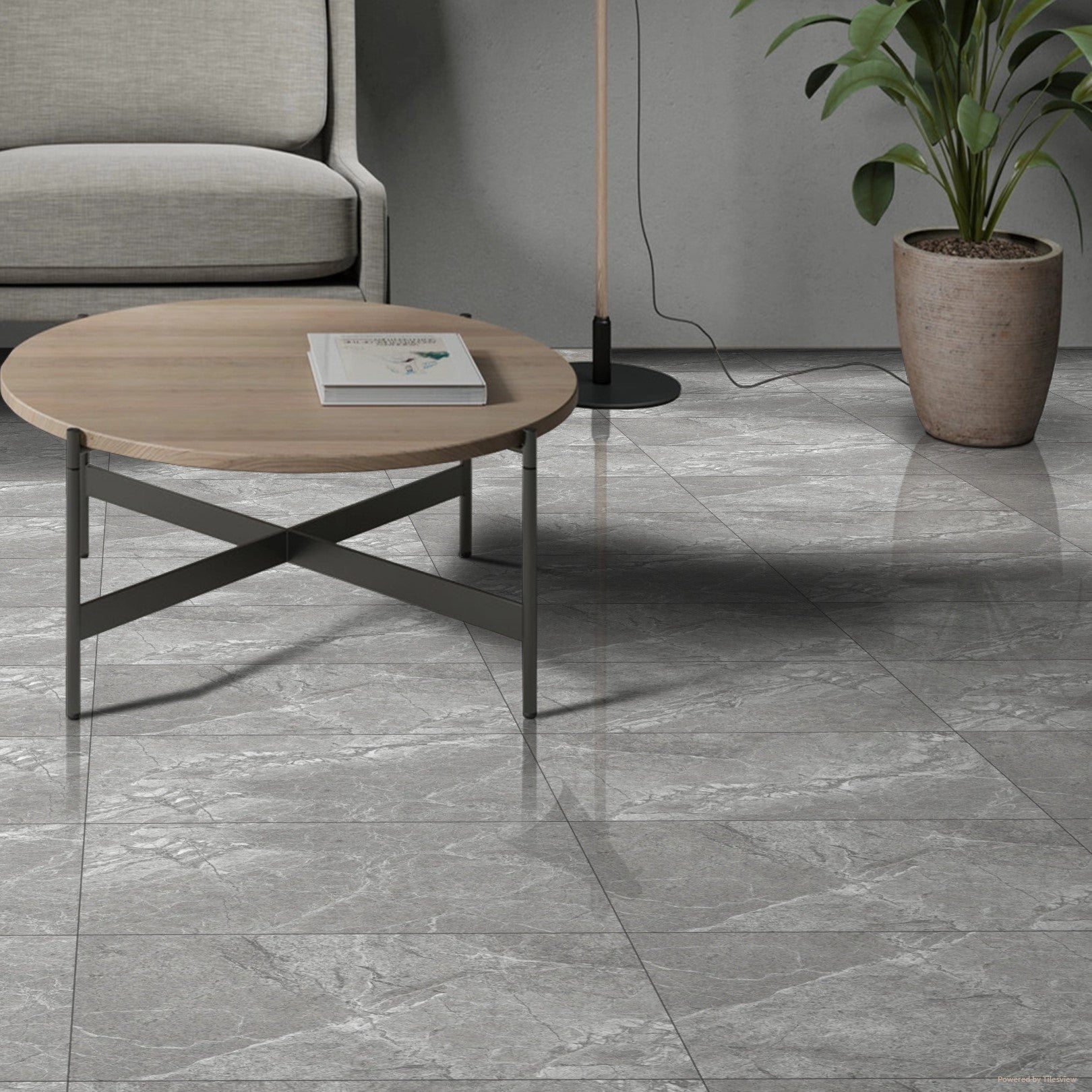 Enigma Grey Porcelain Gloss 30x60cm Indoor Wall And Floor Tiles