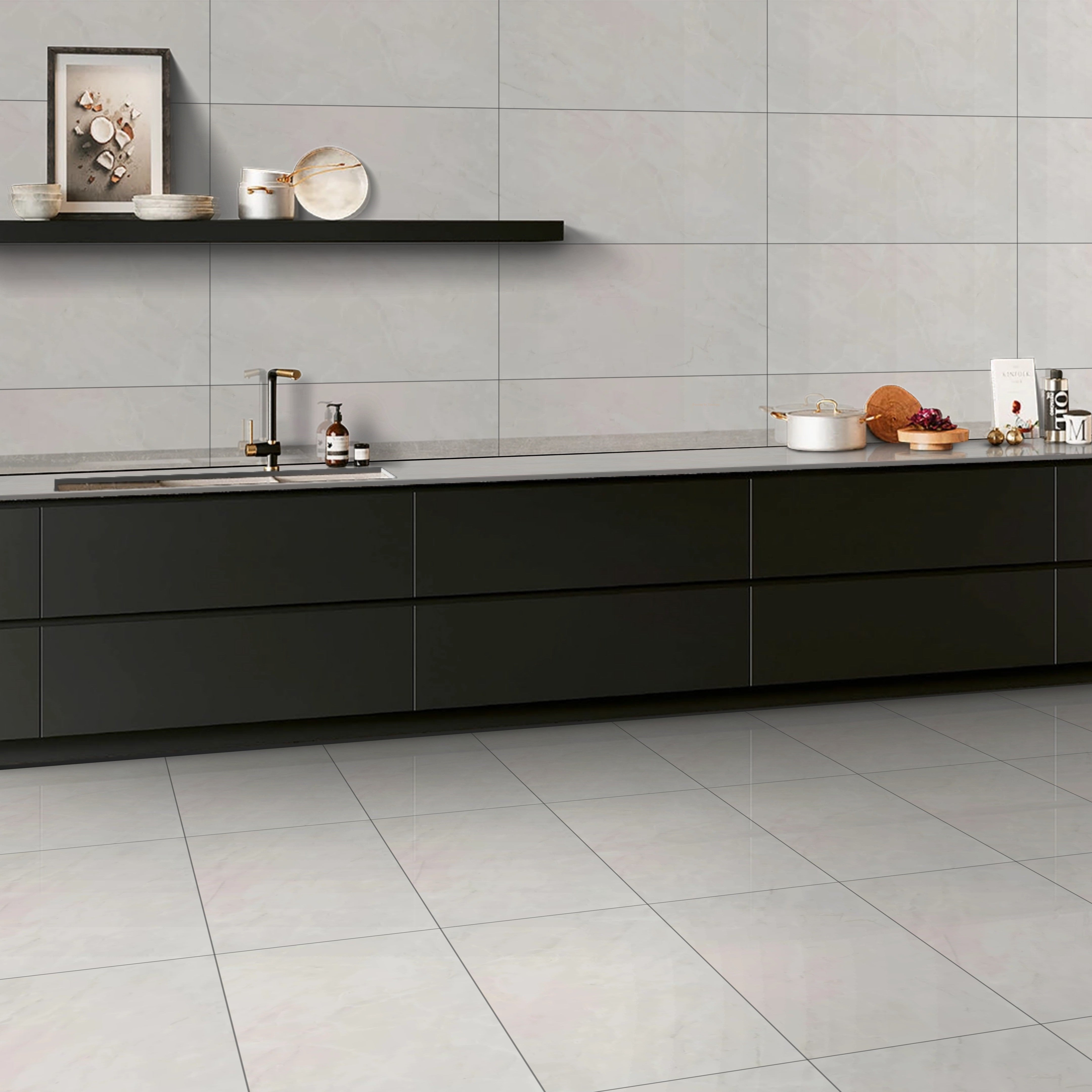 Mystic Grey Gloss Porcelain 30X60cm Wall Floor Tiles