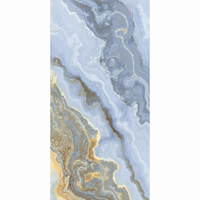 Bright Blue Glossy Glitter Carving 60x120cm Porcelain Wall Floor Tiles