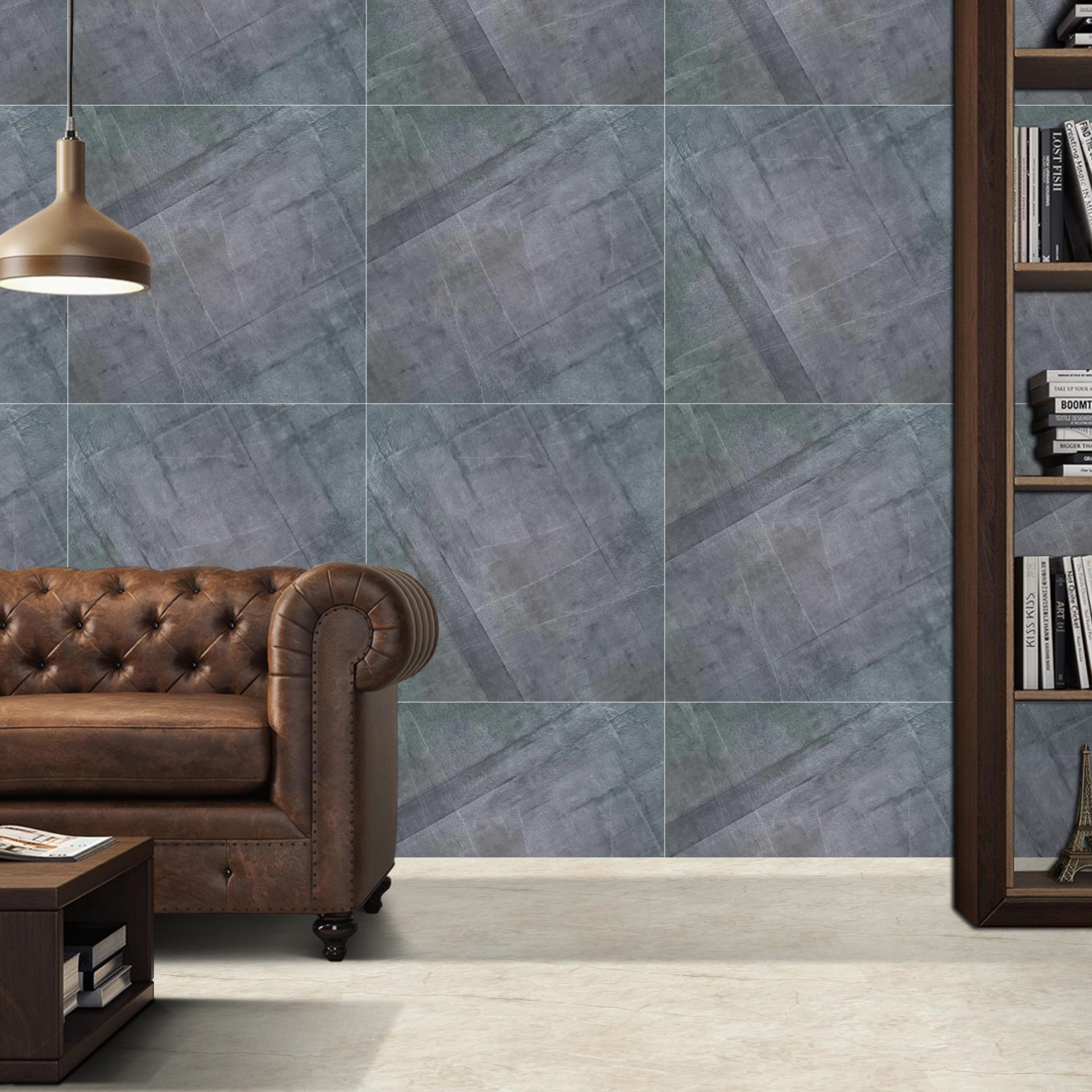 Shadow Silk Grey Textured Porcelain 60X60cm Wall Floor Tiles