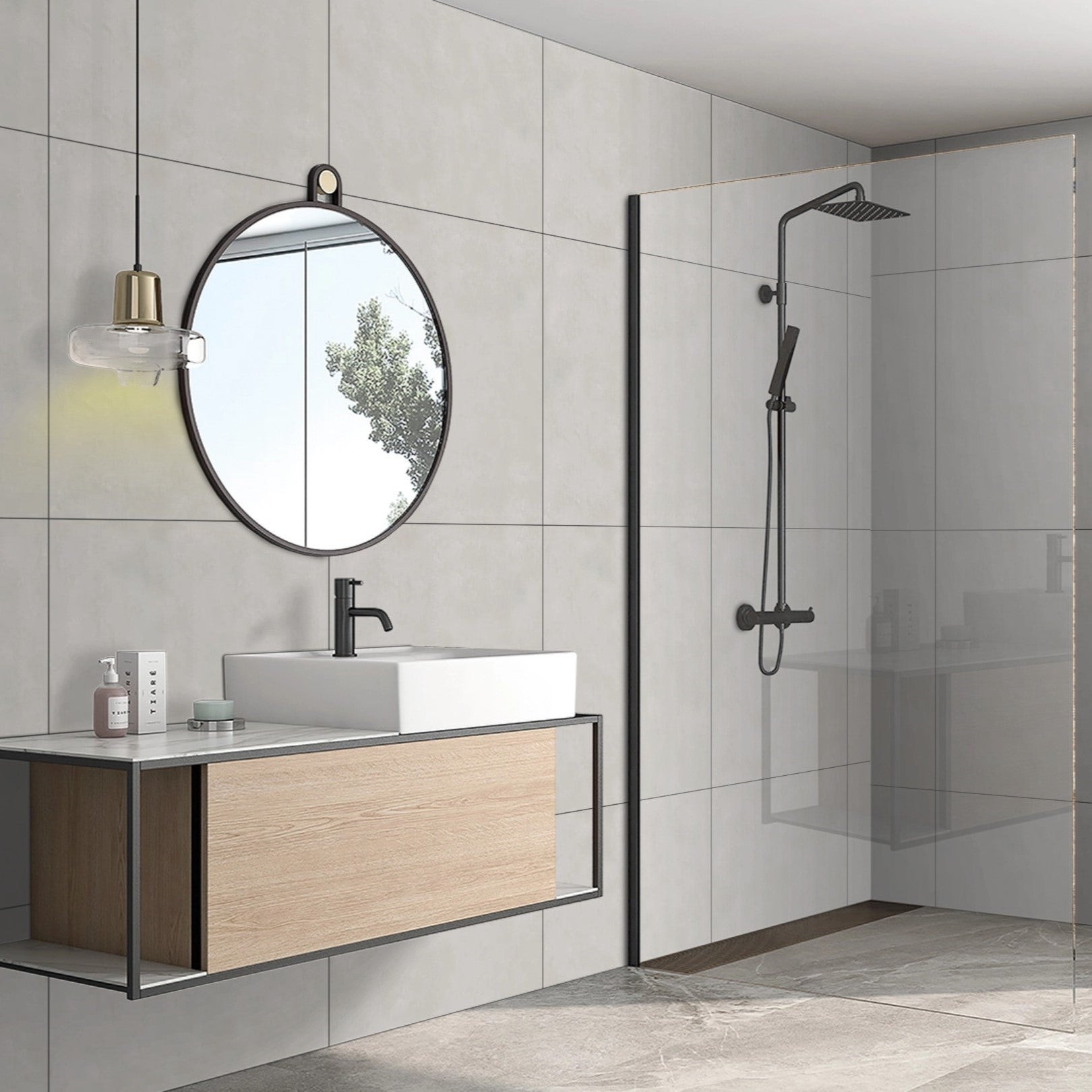 Notion Grey Concrete Effect Porcelain 60x60cm Wall And Floor Tile