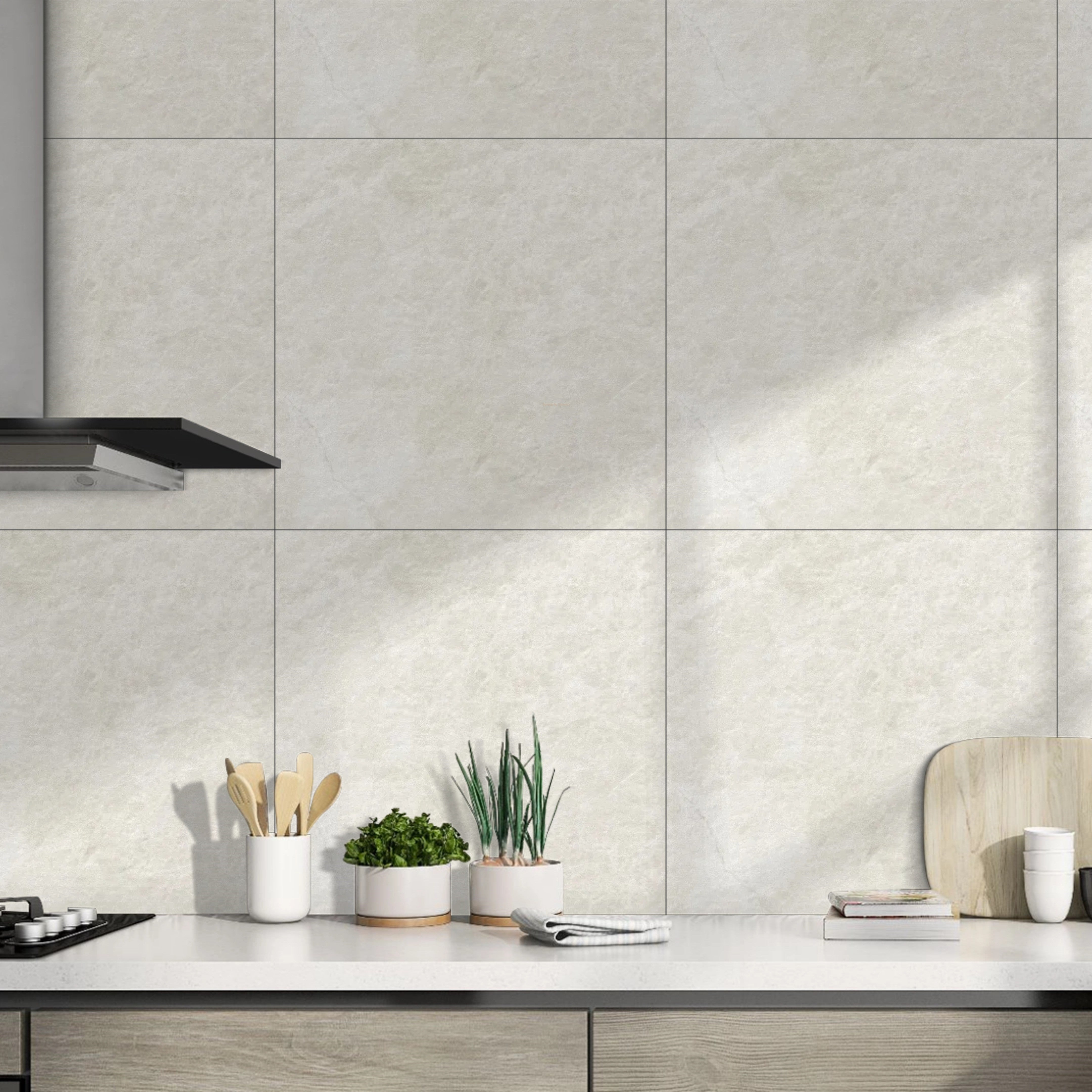 Concrete White tiles 59.5x59.5cm Matt Porcelain Tiles