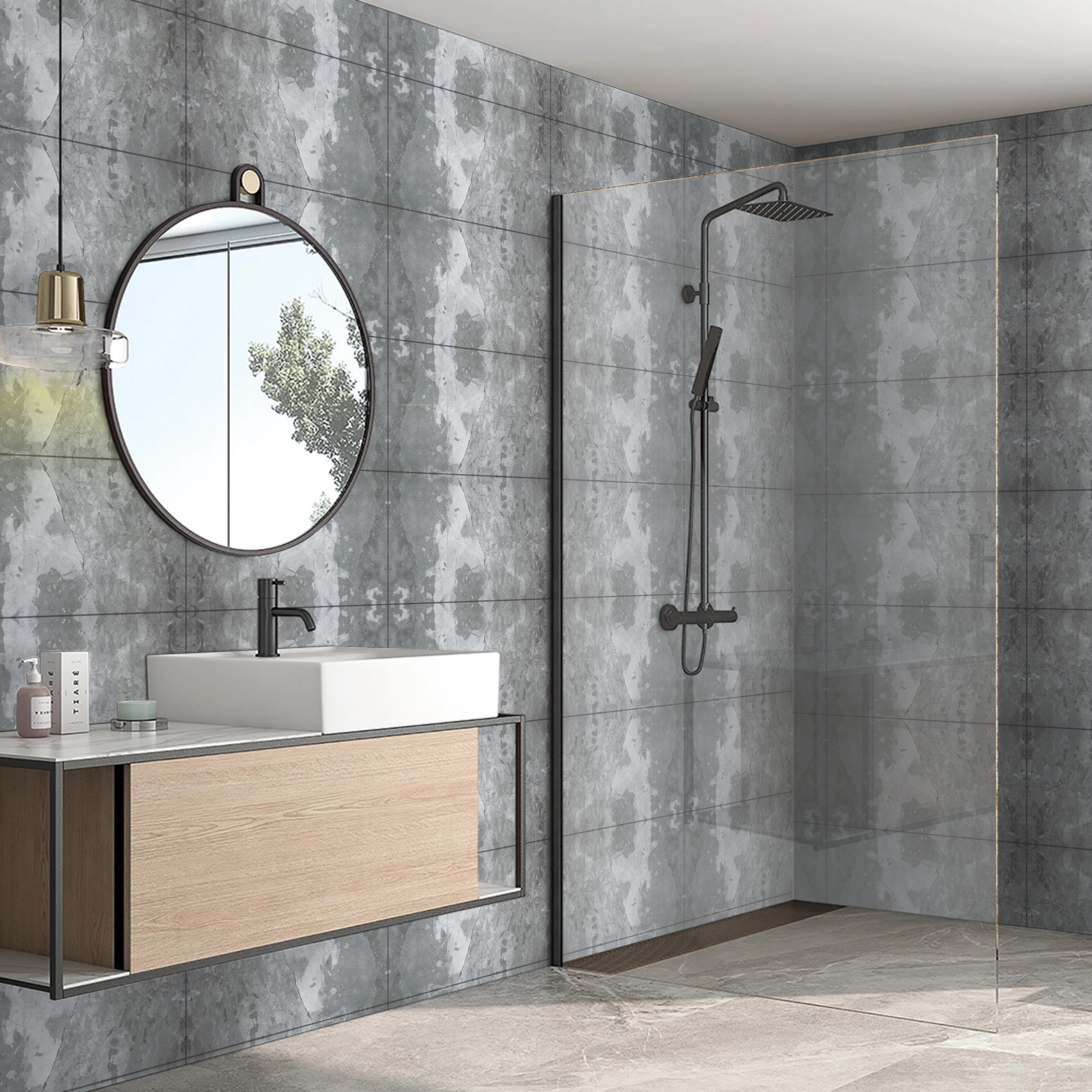 Lejana Grey Marble Matt Porcelain Wall Floor Tile 30x60cm