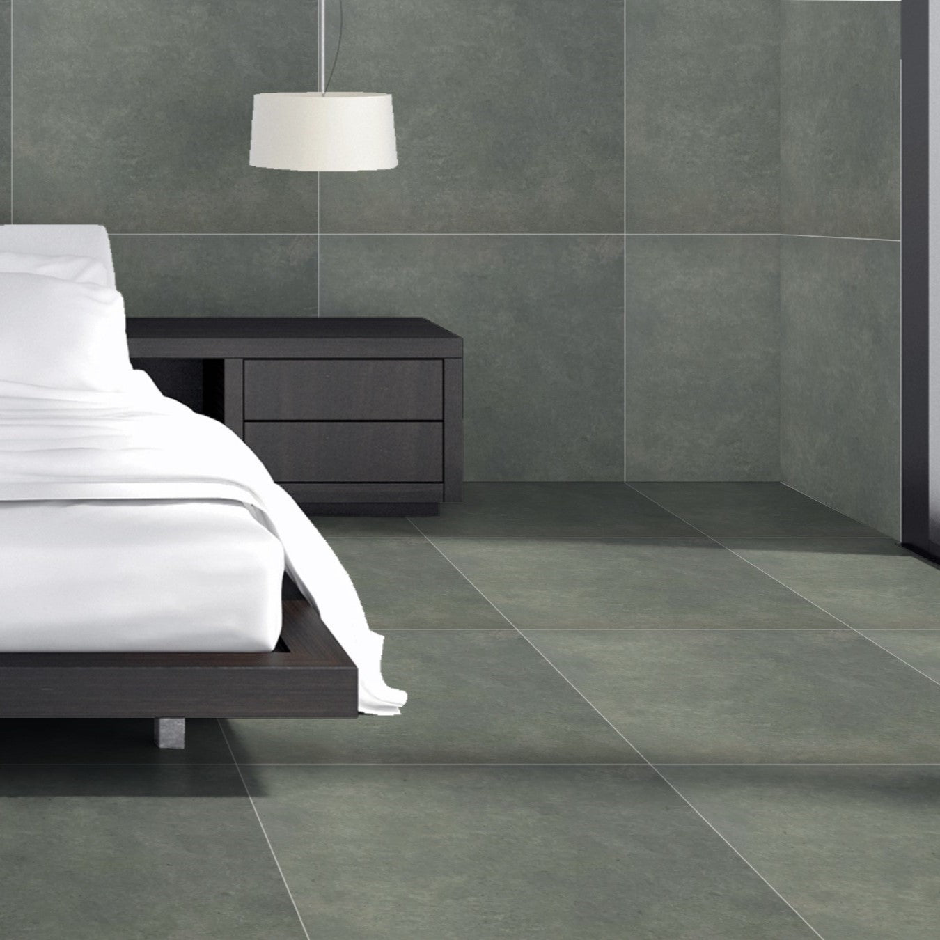 Slate Ash Grey Concrete Effect Porcelain 60x60cm Wall And Floor Tile