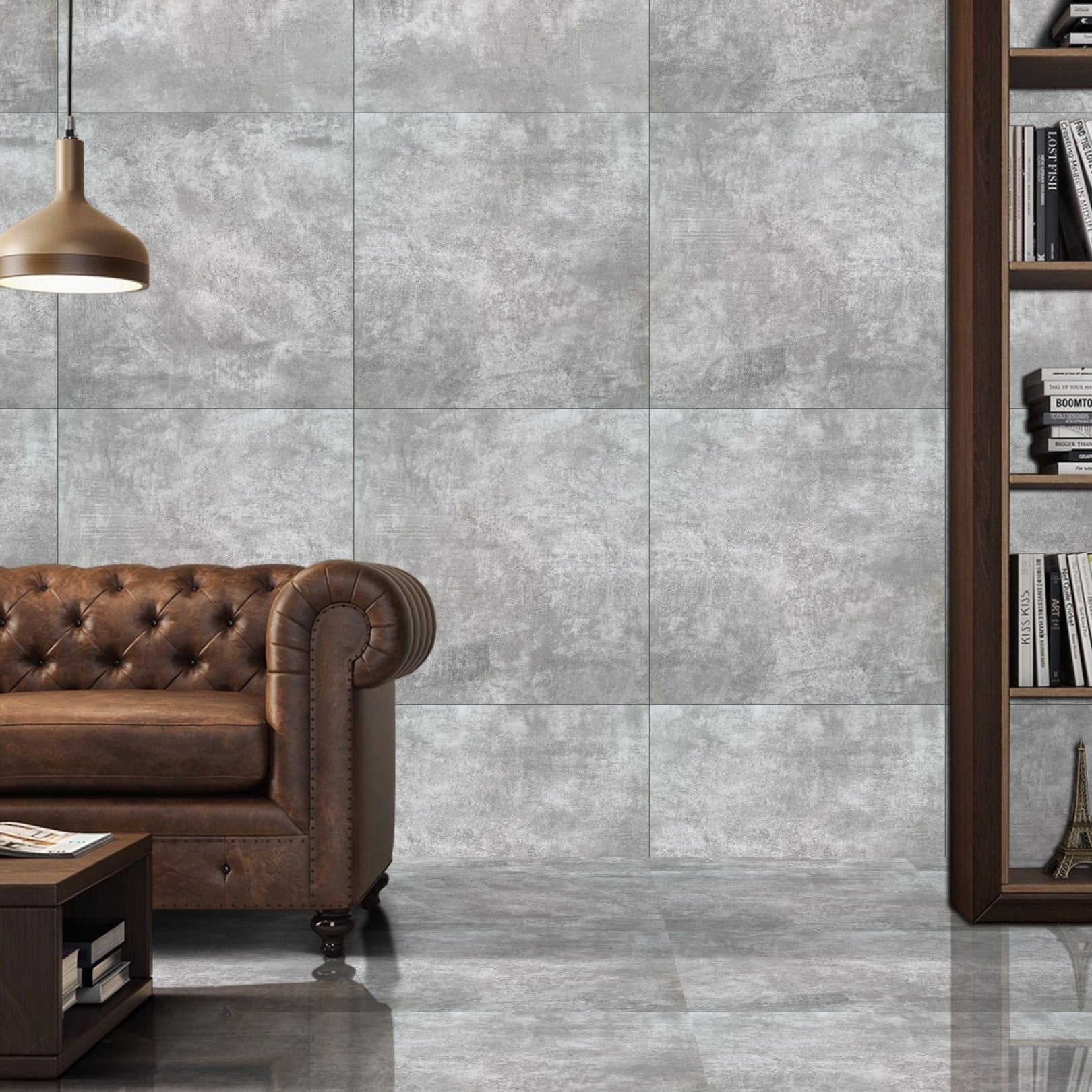 Stormstone Grey Textured Porcelain 60X60cm Wall and Floor Tile