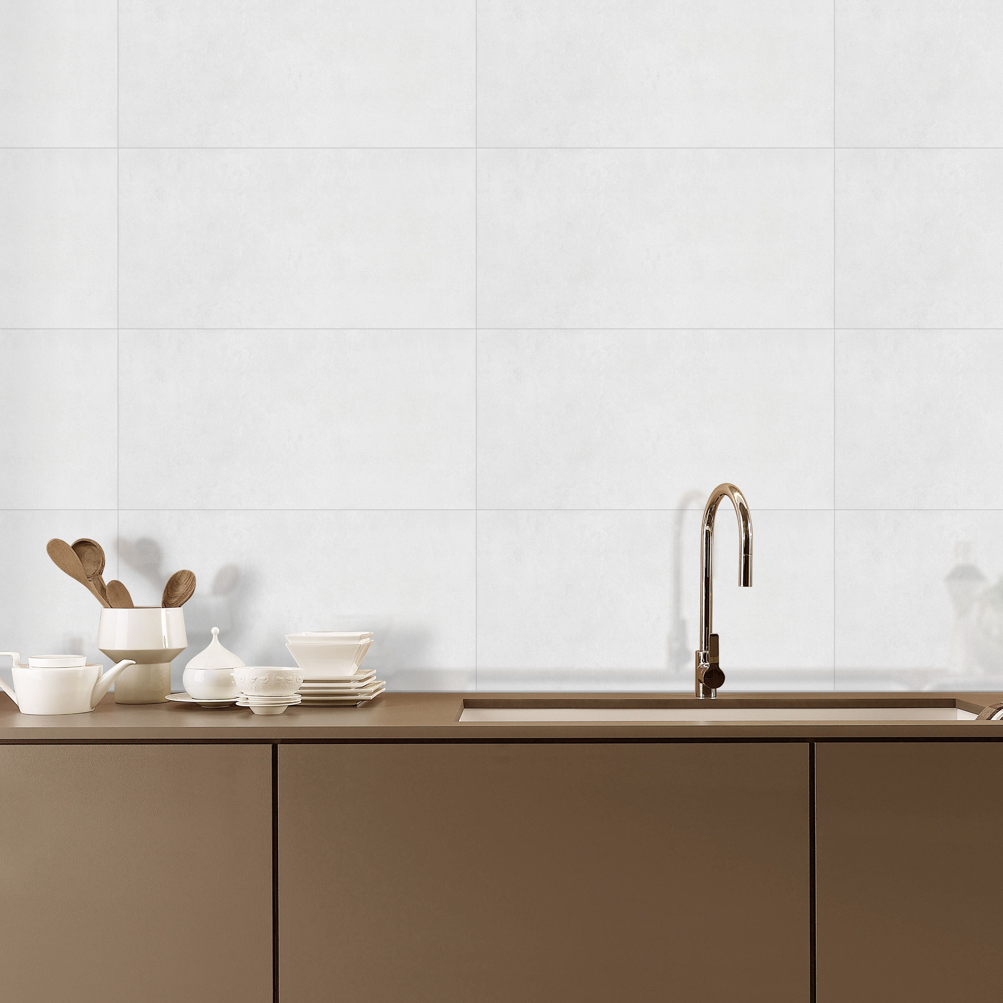 Autumn Ivory Sugar Finish Stone Effect Ceramic Wall Rectified Tiles