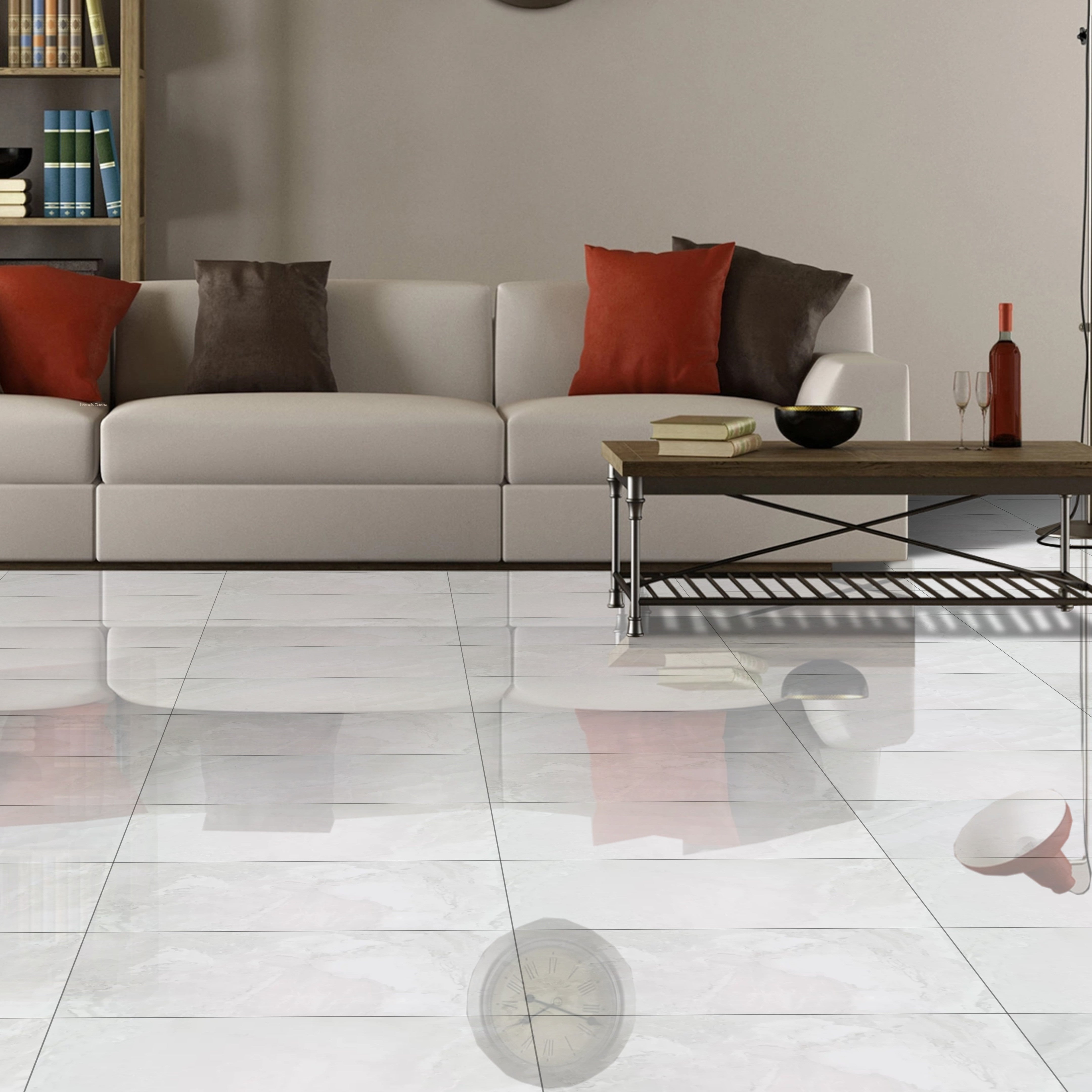 Arachno Grey Gloss Porcelain 30X60cm Wall and Floor Tiles