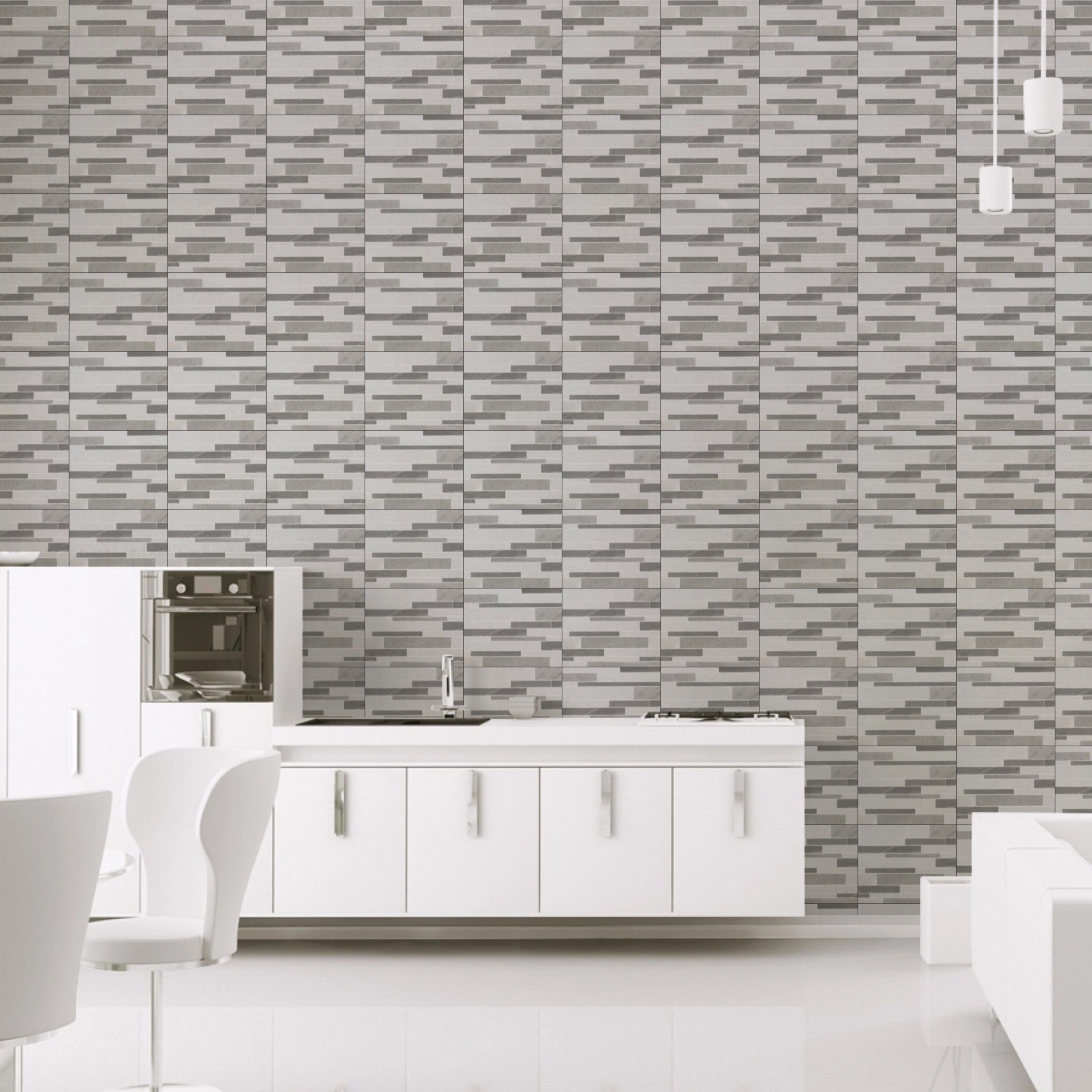 Suva Grey Matt Split-face Ceramic 25x40cm Wall Tiles