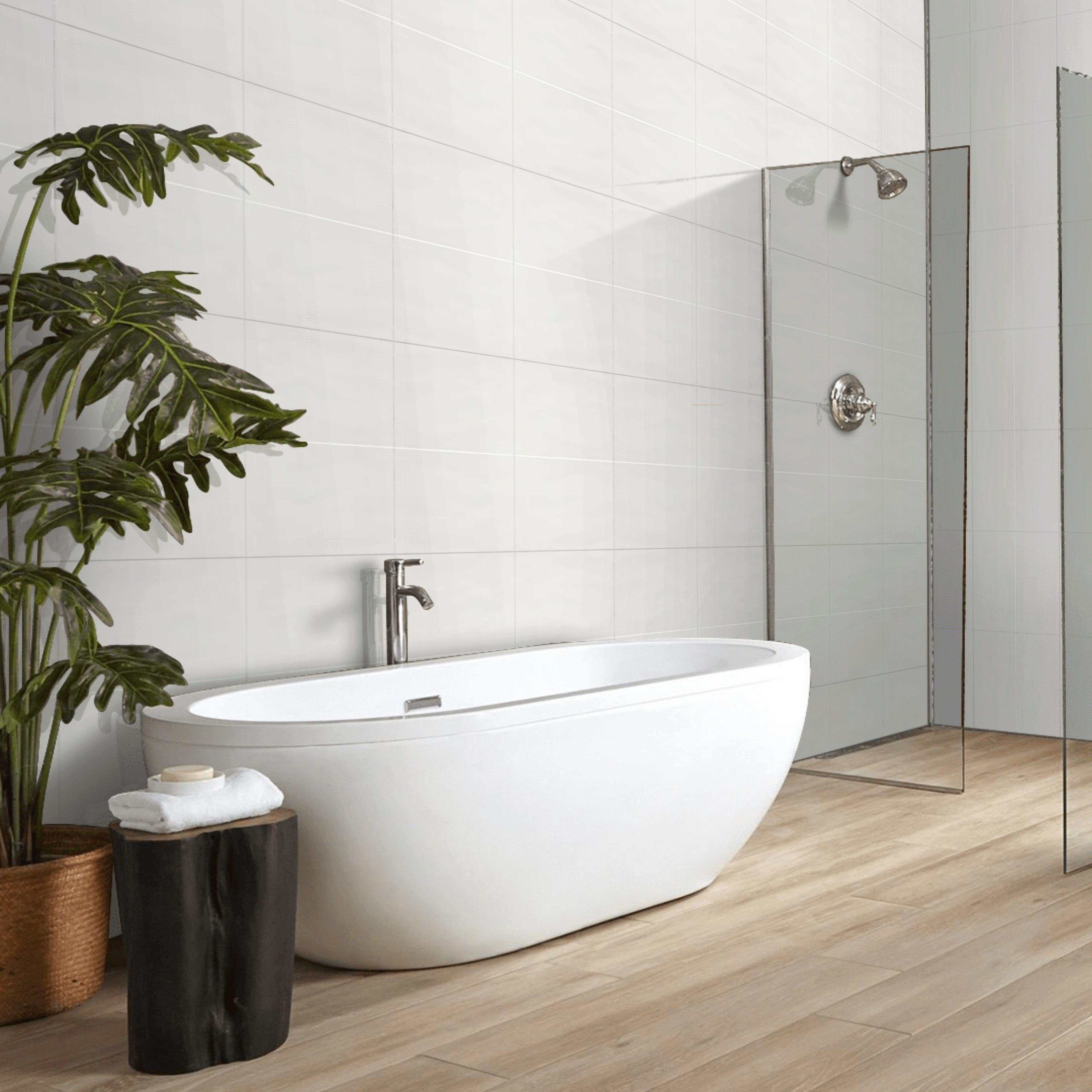 Glorious White Relief Gloss Ceramic 25x33cm Wall Tiles