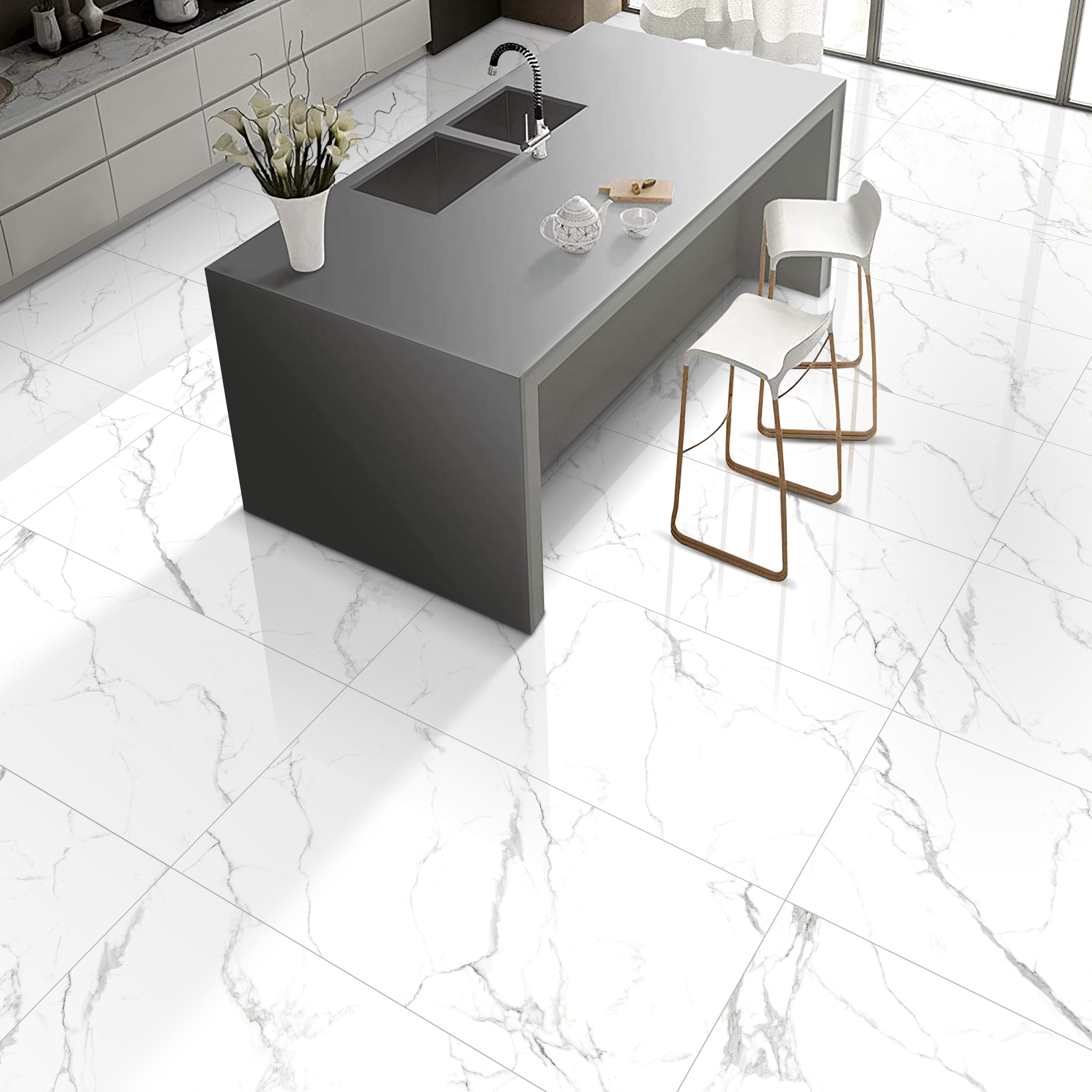 Timeless Satwario Gloss Porcelain 60x120cm Wall and Floor Tiles