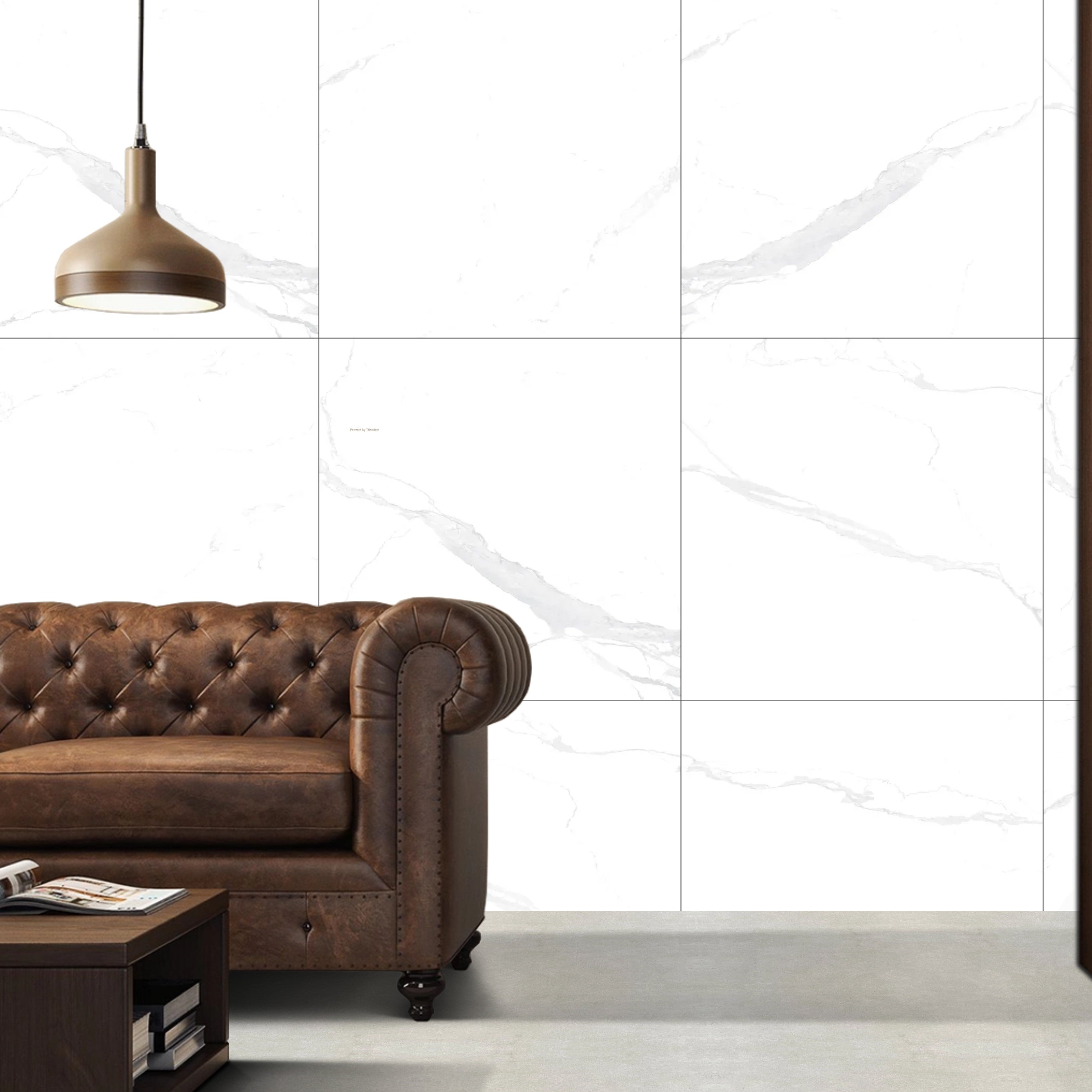 Arctic Frost Carara Gloss Porcelain 60x60cm Wall and Floor Tiles