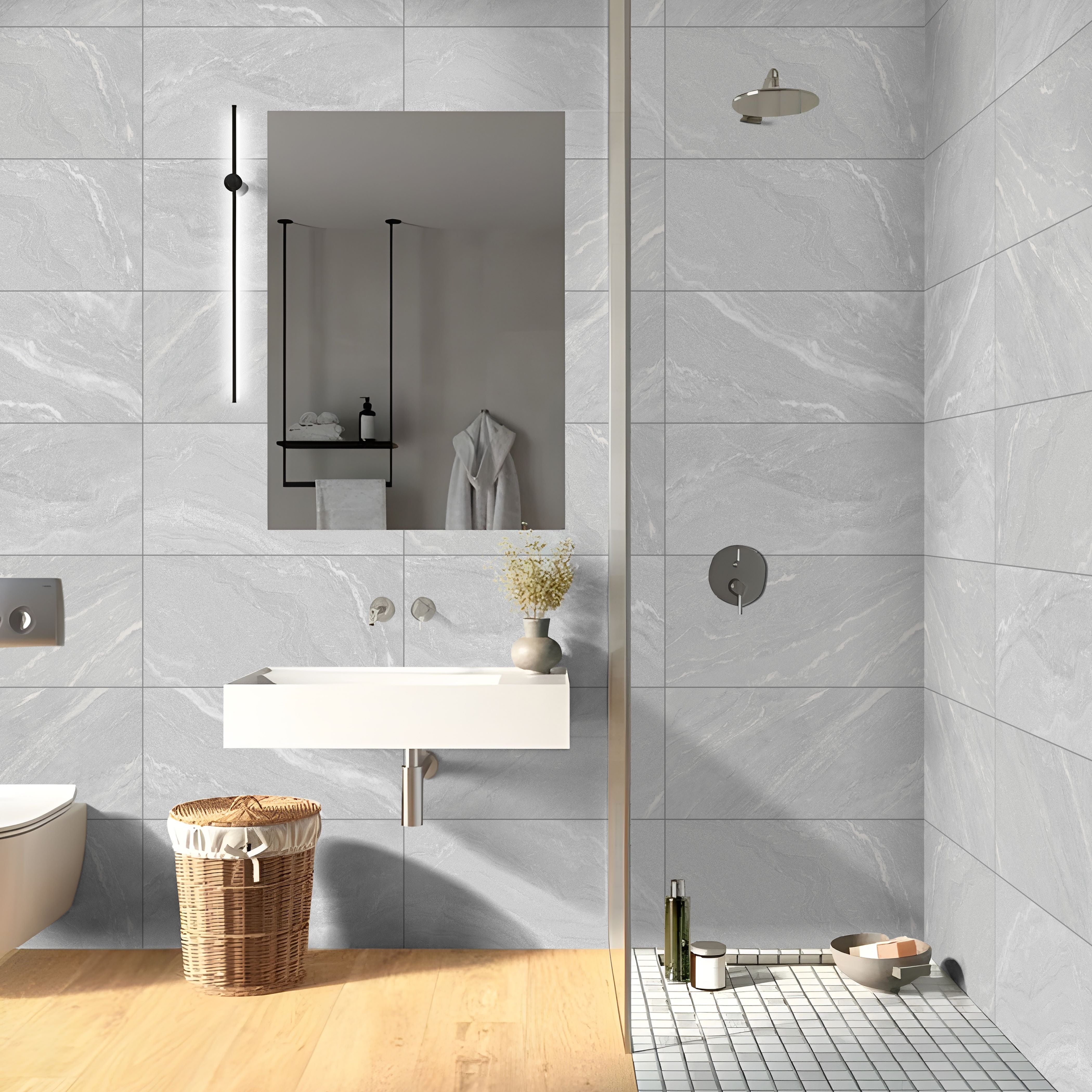 Yorkshire Bianco Matt 30X60cm Bathroom Kitchen Ceramic Wall Tile