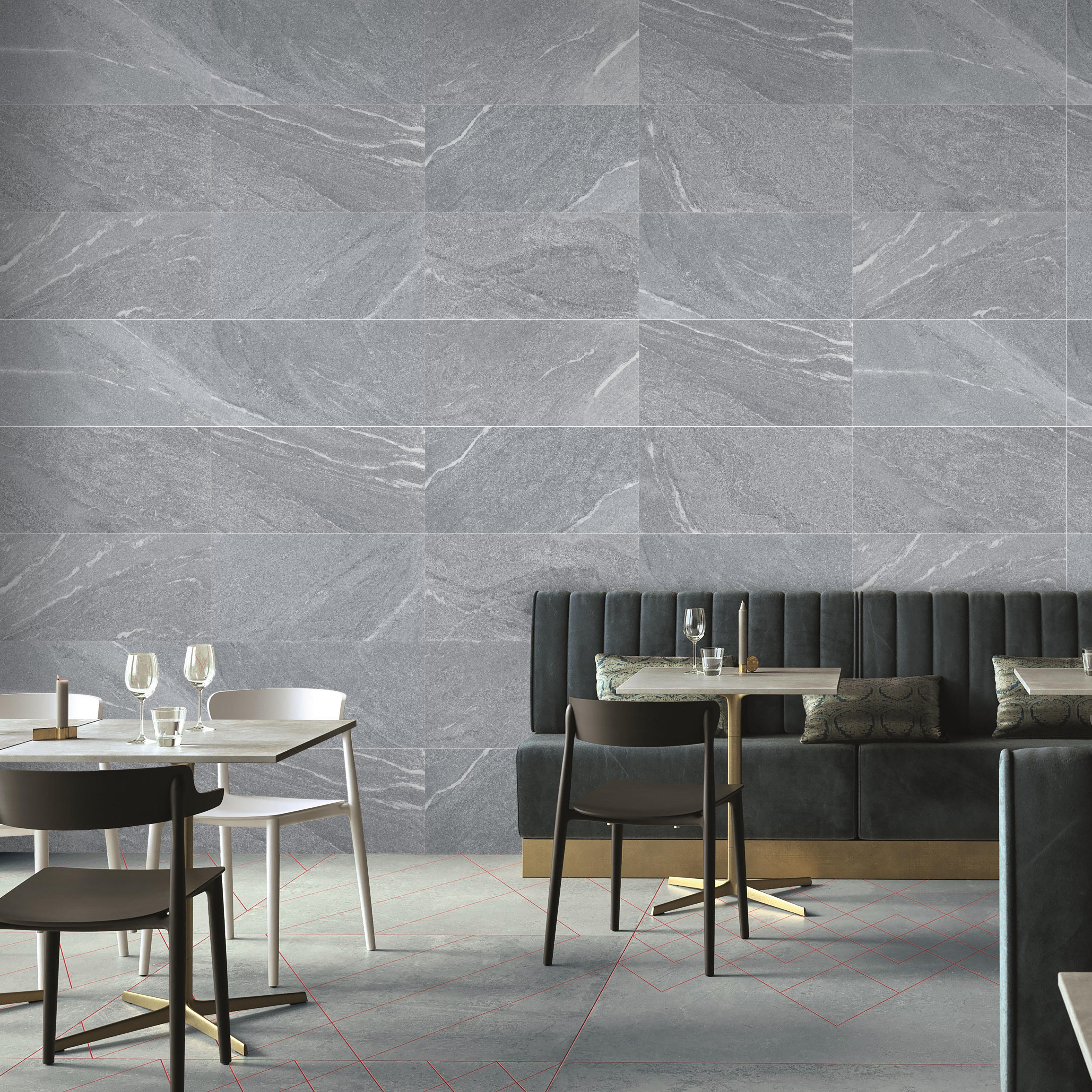 Yorkshire Grey Matt 30X60cm Bathroom Kitchen Ceramic Wall Tile